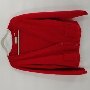 Penbrooke Lane mohair blend red v-line cardigan sweater size medium vintage